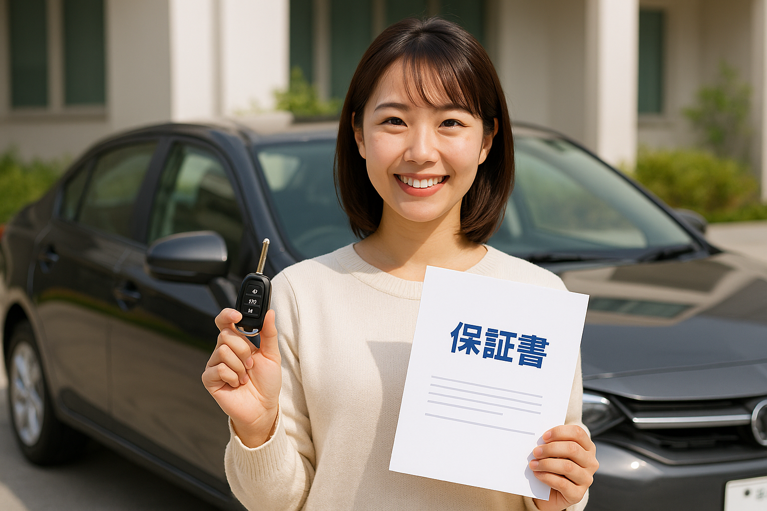 スマホを見る女性