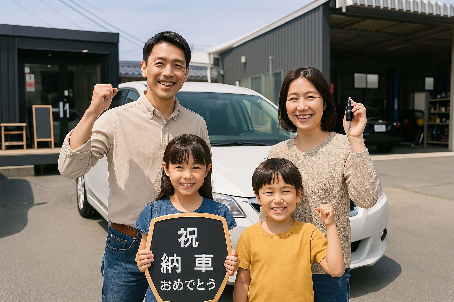 車に乗る女性